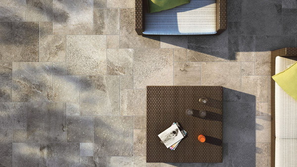 Carrelage en grès cérame emaillé